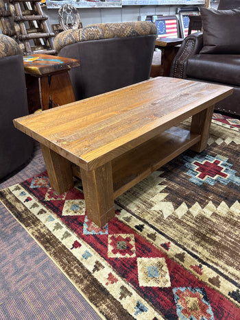 The Sawmill Collection 24" x 48” coffee table with shelf - Stock Item!